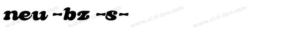 neu -bz -s字体转换